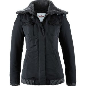 Kurtka zimowa bonprix czarny. Czarne kurtki bonprix, na zimę, z dzianiny. Za 219,99 zł.