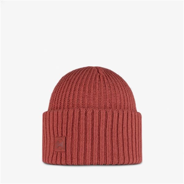 Czapka BUFF Knitted Beanie Rutger. Brązowe czapki Buff, bez wzorów. W wyprzedaży za 102,60 zł.