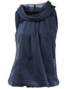 Heine Top w kolorze granatwoym rozmiar: 42. Niebieskie topy Heine, bez wzorów, bez kołnierzyka, bez ramiączek. Za 79,03 zł.