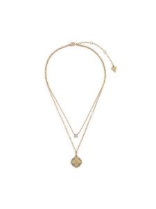 Guess Naszyjnik JUBN05 507JW Złoty. Żółte naszyjniki Guess, metalowe. Za 339,99 zł.
