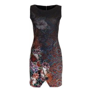 Desigual Sukienka Damska Tormenta Xs Wielokolorowy. Czarne sukienki marki Desigual. W wyprzedaży za 261,00 zł.