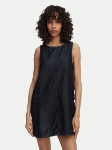 G-Star Raw Sukienka codzienna Shift D28857-E516 Granatowy Regular Fit. Niebieskie sukienki G-Star Raw, na co dzień, m, bez wzorów, z syntetyku, retro, bez kołnierzyka, bez ramiączek, proste. Za 539,99 zł.