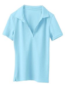 Heine Koszulka polo w kolorze błękitnym rozmiar: 38. Niebieskie bluzki Heine, bez wzorów, z bawełny, bez kołnierzyka, bez ramiączek. Za 56,93 zł.