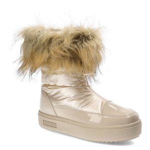 Beżowe Śniegowce Big Star Damskie Zimowe Buty. Brązowe buty zimowe Big Star, ze skóry ekologicznej, bez obcasa, bez zapięcia. Za 149,00 zł.