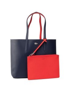 Lacoste Torebka Shopping Bag NF2142AA Czerwony. Czerwone shopper bag Lacoste, bez wzorów, ze skóry, bez dodatków. Za 512,99 zł.