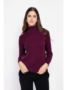 ASSUILI Golf w kolorze bordowym rozmiar: 42. Czerwone golfy Assuili, bez wzorów. Za 140,53 zł.