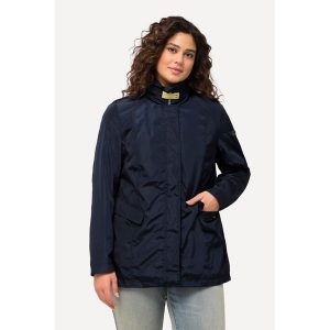 Damskie Kurtka funkcyjna HYPRAR stójka kaptur 2-kierunkowy zamek błyskawiczny. Niebieskie kurtki Ulla Popken, plus size, bez wzorów, z materiału, bez kaptura. W wyprzedaży za 343,99 zł.