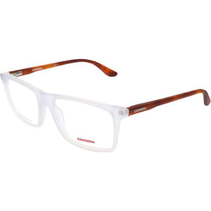 Oprawki "CA6637/N" w kolorze biało-brązowym. Białe okulary przeciwsłoneczne marki Carrera, Ferragamo. W wyprzedaży za 119,95 zł.