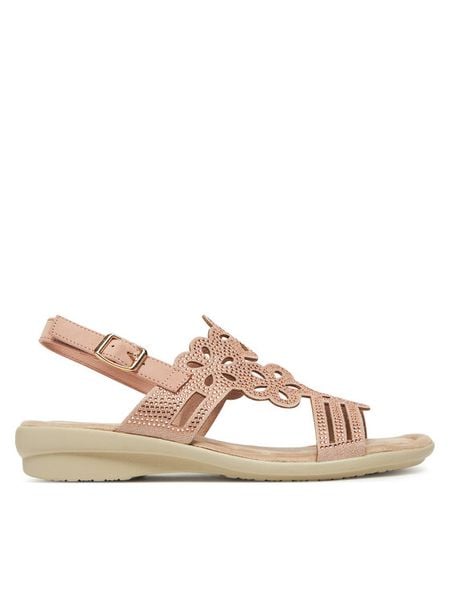 Clara Barson Sandały WSXD015-06 Różowy. Czerwone sandały Clara Barson, bez wzorów, z materiału, bez obcasa, na płaskiej podeszwie, bez zapięcia. Za 99,99 zł.