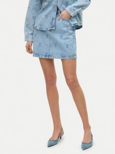 Vero Moda Spódnica jeansowa Tessa 10326888 Niebieski Regular Fit. Niebieskie spódnice Vero Moda, m, bez wzorów, z bawełny. Za 99,99 zł.