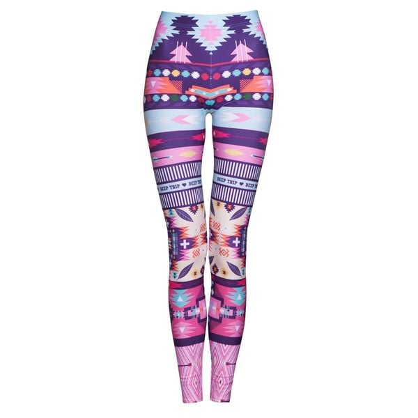 Legginsy sportowe damskie DEEP TRIP Lukier. Legginsy DEEP TRIP, bez wzorów, z elastanu, z podwyższonym stanem. Za 179,00 zł.