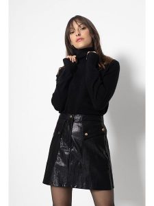 AUTHENTIC CASHMERE Kaszmirowy golf "Fornet" w kolorze czarnym rozmiar: S. Czarne golfy AUTHENTIC CASHMERE, s, bez wzorów, z kaszmiru, bez ramiączek. Za 394,38 zł.