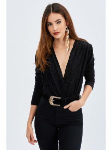 Milan Kiss Bluzka w kolorze czarnym rozmiar: XL. Czarne bluzki Milan Kiss, xl, bez wzorów, bez kołnierzyka, bez ramiączek. Za 104,89 zł.