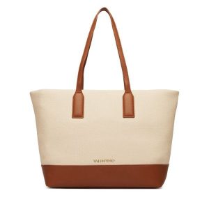 Torebka Valentino. Brązowe shopper bag Valentino, bez wzorów, bez dodatków. Za 609,99 zł.