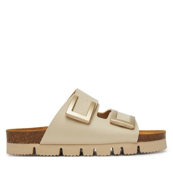 Klapki Dr. Brinkmann. Białe klapki Dr. Brinkmann, bez wzorów, bez obcasa. Za 199,99 zł.