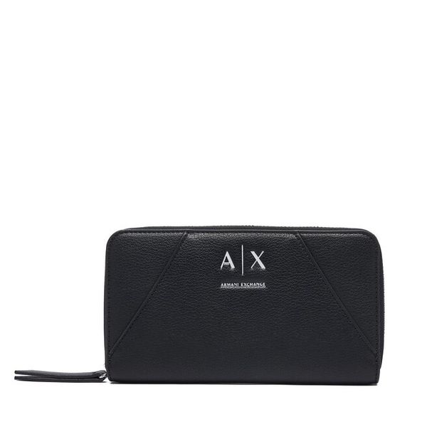 Portfel Armani Exchange. Czarne portfele Armani Exchange, bez wzorów. Za 404,99 zł.