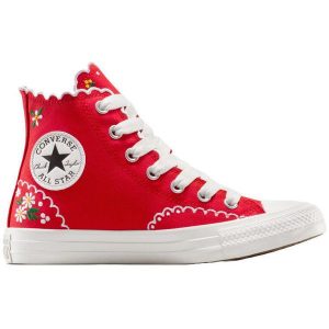 Adidasy Converse Chuck Taylor All Star Embroidered, Dla obu płci. Czerwone buty sportowe Converse, bez wzorów, bez zapięcia. Za 490,00 zł.