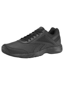 Reebok Skórzane sneakersy "Work N Cushion 4.0" w kolorze czarnym rozmiar: 40,5. Czarne trampki Reebok, bez wzorów, bez zapięcia. Za 166,88 zł.
