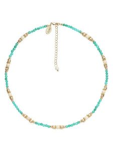 U.S. Polo Assn. Pozłacany naszyjnik z kamieniami szlachetnymi - dł. 37 cm rozmiar: onesize. Białe naszyjniki U.S. Polo Assn., z agatem, metalowe. Za 108,99 zł.