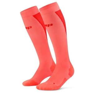 Damskie długie skarpety kompresyjne sportowe Core Ultralight CEP. Brązowe skarpetki CEP, bez wzorów, z elastanu. Za 229,00 zł.