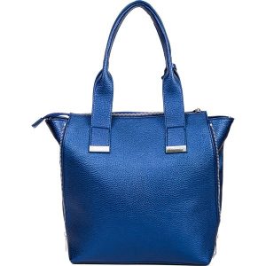 Prostokątna kobaltowa shopperka z chwostem QUIOSQUE. Shopper bag marki QUIOSQUE. Za 169,99 zł.