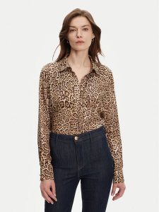 Marciano Guess Koszula 5GGH32 7298A Beżowy Regular Fit. Brązowe koszule Marciano Guess, z aplikacjami, z wiskozy, bez kołnierzyka, bez ramiączek. Za 459,99 zł.