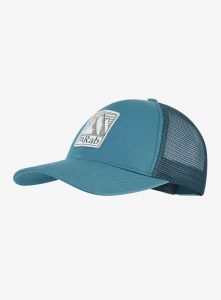 Czapka z daszkiem Rab Dihedral Badge Cap - orion blue. Zielone czapki RAB, bez wzorów, z bawełny, eleganckie. Za 129,99 zł.
