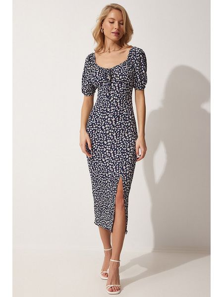 Happiness Istanbul Sukienka w kolorze czarno-białym rozmiar: 40. Białe sukienki Happiness Istanbul, bez wzorów, bez kołnierzyka, bez ramiączek, midi. Za 83,45 zł.
