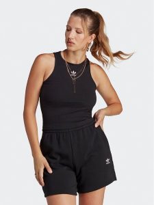 Adidas Top adicolor Essentials IB9110 Czarny Slim Fit. Czarne topy ADIDAS, xs, bez wzorów, z wiskozy, bez kołnierzyka, bez ramiączek. Za 139,99 zł.