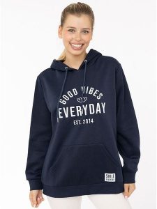 Zwillingsherz Bluza "Everyday" w kolorze granatowym rozmiar: S/M. Niebieskie bluzy Zwillingsherz, m, bez wzorów, z kapturem. Za 130,99 zł.