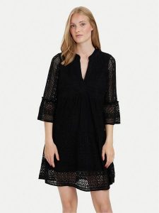 Vero Moda Sukienka letnia Honey 10275875 Czarny Relaxed Fit. Czarne kombinezony Vero Moda, na lato, s, bez wzorów, z bawełny, bez kołnierzyka, bez ramiączek. Za 209,99 zł.