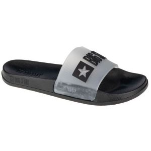 Klapki Big Star W Slipper FF274A200-906 czarne. Czarne klapki bez wzorów, z gumy, bez obcasa. W wyprzedaży za 116,63 zł.