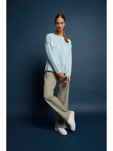 ELBSAND Bluza "Aleah" w kolorze błękitnym rozmiar: M. Niebieskie bluzy ELBSAND, m, bez wzorów, z bawełny, bez kaptura. Za 130,99 zł.