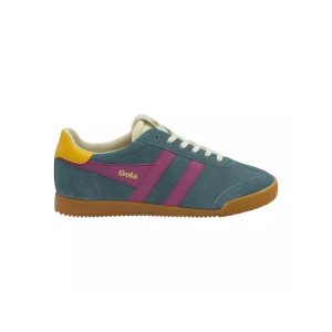 Baskets Femme Baskets Gola ELAN Bleu Bleu Gola. Niebieskie buty sportowe Gola, bez wzorów, z zamszu, bez zapięcia. Za 453,50 zł.