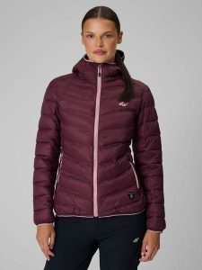 4F Kurtka trekkingowa z wypełnieniem syntetycznym damska - fioletowy S. Fioletowe kurtki 4f, s, bez wzorów, z materiału, bez kaptura. Za 399,99 zł.