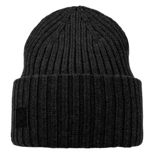 Czapka Buff Erviny z wełny merino. Szare czapki Buff, bez wzorów, z materiału, klasyczne. Za 136,40 zł.