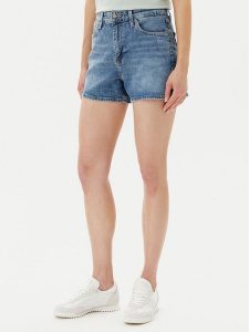 Lee Szorty jeansowe Carol 112363526 Niebieski Regular Fit. Niebieskie szorty Lee, bez wzorów, z bawełny. Za 139,99 zł.