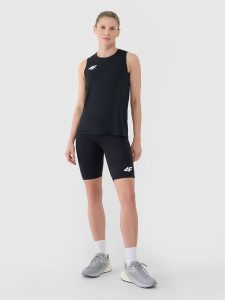 4F Legginsy kolarki treningowe damskie - czarne XS. Czarne legginsy 4f, bez wzorów, z dzianiny. Za 109,99 zł.