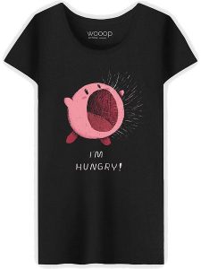 WOOOP Koszulka "I'm Hungry" w kolorze czarnym rozmiar: S. Czarne bluzki Wooop, m, bez wzorów, z bawełny, bez kołnierzyka, bez ramiączek. Za 74,63 zł.