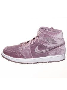 Air Jordan Skórzane sneakersy "1 Mid Velvet'" w kolorze fioletowym rozmiar: 44,5. Różowe trampki Air Jordan, bez wzorów, za kostkę, bez zapięcia. Za 263,53 zł.