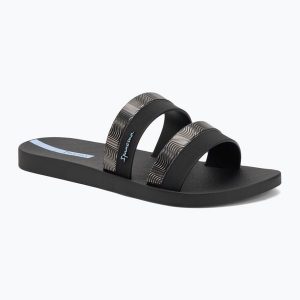 Klapki damskie Ipanema Mesh Slide. Czarne klapki Ipanema, bez wzorów, z materiału, bez obcasa. Za 89,25 zł.