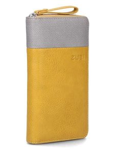 Zwei Portfel w kolorze żółto-srebrnym - 11 x 20 x 3 cm rozmiar: onesize. Szare portfele Zwei, bez wzorów, z materiału. Za 141,85 zł.