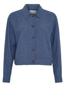 MOSS COPENHAGEN Kurtka koszulowa "Viana" w kolorze niebieskim rozmiar: XS. Niebieskie kurtki Moss Copenhagen, xs, bez wzorów, bez kaptura. Za 184,02 zł.