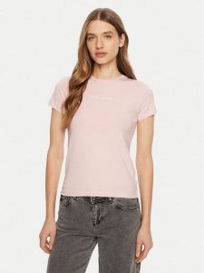 Guess Jeans T-Shirt W4YI01 J1314 Różowy Regular Fit. Czerwone t-shirty Guess Jeans, xl, z aplikacjami, z bawełny, bez kołnierzyka, bez ramiączek. Za 89,99 zł.