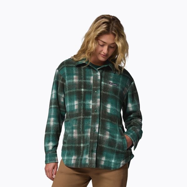 Koszula damska Columbia Benton Springs. Zielone koszule Columbia, bez wzorów, bez kołnierzyka, bez ramiączek. Za 199,99 zł.