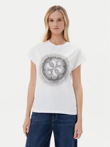 Guess T-Shirt W5YI14 I3Z14 Biały Regular Fit. Białe t-shirty Guess, xl, z aplikacjami, z bawełny, bez kołnierzyka, bez ramiączek. Za 139,99 zł.