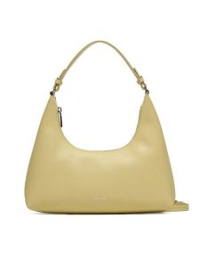 Calvin Klein Torebka Foil Logo Conv Shoulder Bag LV04F3272G Żółty. Żółte torebki klasyczne Calvin Klein, bez wzorów, ze skóry, bez dodatków. Za 489,99 zł.