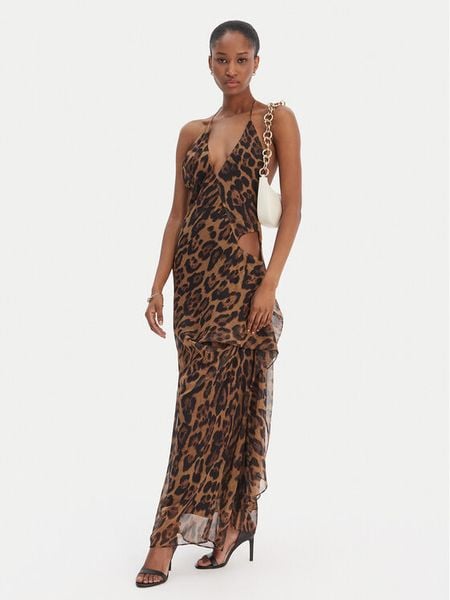 Bardot Sukienka koktajlowa Cyrel 59760DB1 Brązowy Regular Fit. Brązowe sukienki Bardot, bez wzorów, z syntetyku, wizytowe, bez kołnierzyka, bez ramiączek. Za 549,99 zł.