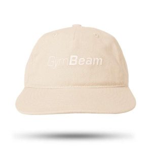 Czapka unisex fitness z zakrzywionym daszkiem taupe Dad Cap. Brązowe czapki GYMBEAM, bez wzorów, z bawełny, sportowe. Za 55,90 zł.