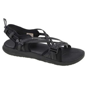 Sandały Columbia Sandal W 1889551010 czarne. Czarne sandały bez wzorów, z gumy, bez obcasa, bez zapięcia. W wyprzedaży za 359,42 zł.